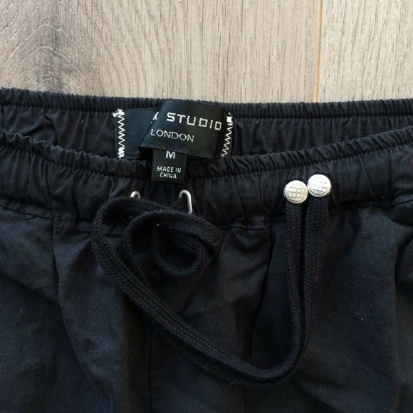 Max Studio London Cropped Track Distressed Pants - Picture 5 of 7